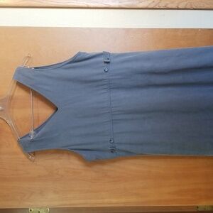 Valerie Stevens Vintage Womens Lyocell V Neck Grey Maxi Dress